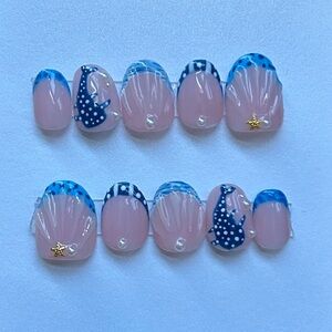 Blue Ocean Press-On Nails